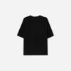 Camiseta estampada con cuello en V y manga corta