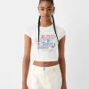 Camiseta estampada manga corta tirantes espalda