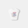 Camiseta estampada manga corta tirantes espalda