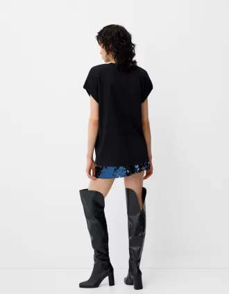 Camiseta estampada sin mangas