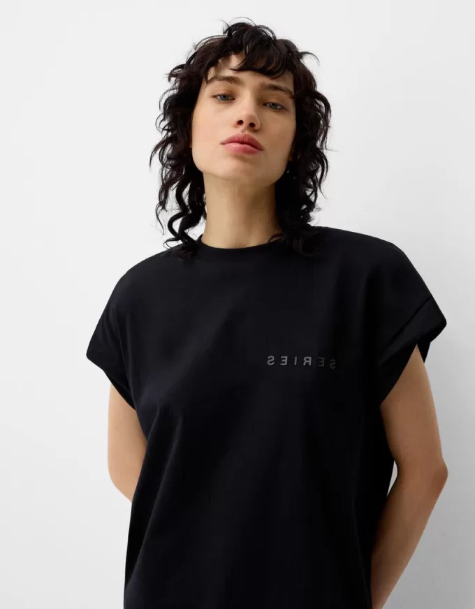 Camiseta estampada sin mangas