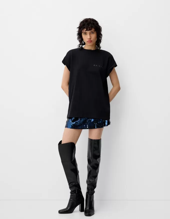 Camiseta estampada sin mangas