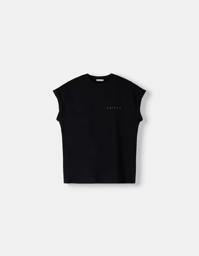 Camiseta estampada sin mangas
