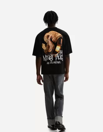 Camiseta extra holgada de manga corta con estampado