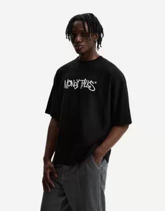 Camiseta extra holgada de manga corta con estampado