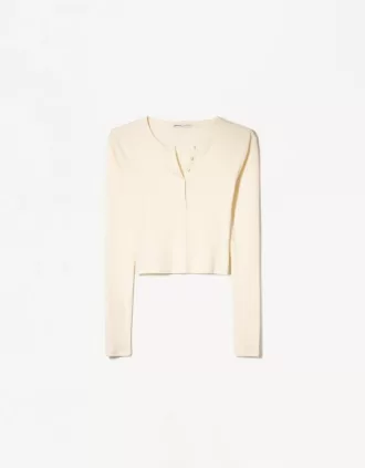 Camiseta henley de manga larga