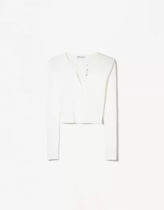 Camiseta henley de manga larga