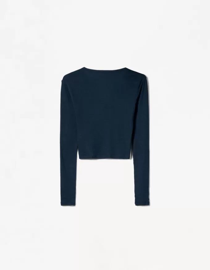 Camiseta henley de manga larga