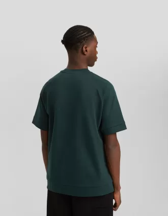 Camiseta interlock de manga corta y corte boxy
