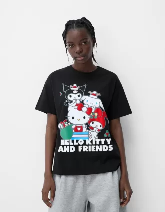 Camiseta manga corta Hello Kitty y sus amigos