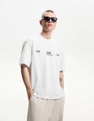 Camiseta manga corta con bordado