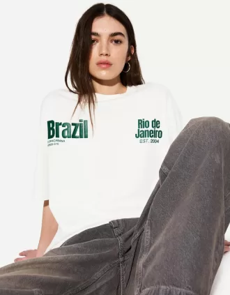 Camiseta manga corta con estampado