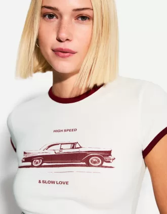 Camiseta manga corta con estampado
