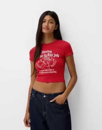 Camiseta manga corta con estampado