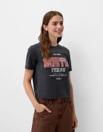 Camiseta manga corta con estampado