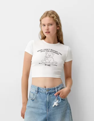 Camiseta manga corta con estampado