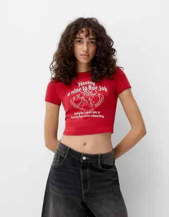 Camiseta manga corta con estampado
