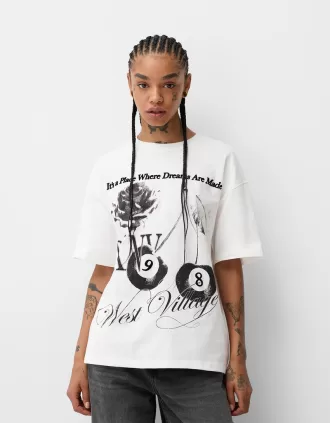 Camiseta manga corta con estampado