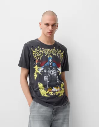 Camiseta manga corta estampada