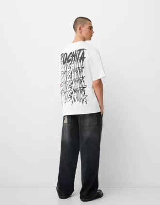 Camiseta manga corta estampado Chainsaw Man