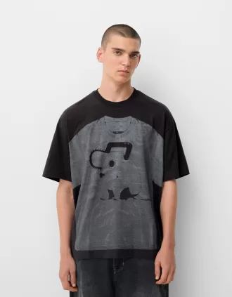 Camiseta manga corta estampado Chainsaw Man