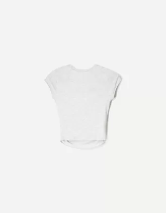 Camiseta manga corta fruncido lateral