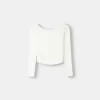 Camiseta manga larga escote Bardot Camiseta manga larga escote Bardot