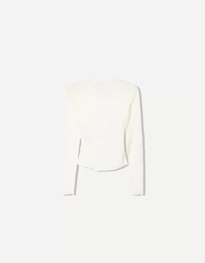 Camiseta manga larga fruncida Camiseta manga larga fruncida