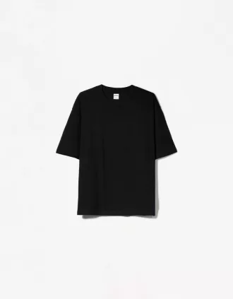 Camiseta oversize de algodón pesado de manga corta