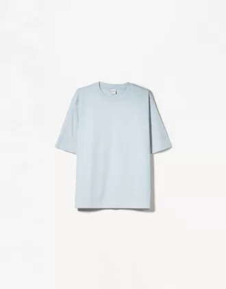 Camiseta oversize de algodón pesado de manga corta