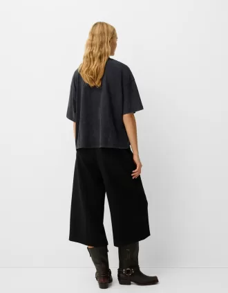 Camiseta oversize estampada de manga corta