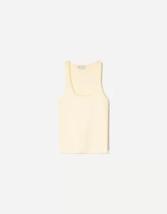 Camiseta sin mangas de canalé