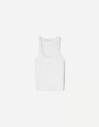 Camiseta sin mangas de canalé