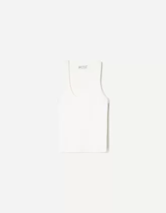 Camiseta sin mangas de canalé