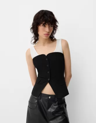 Chaleco bandeau contraste
