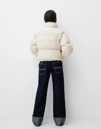 Chaqueta acolchada de piel sintética