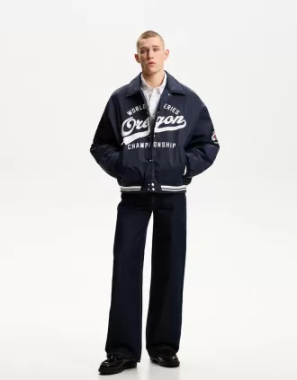 Chaqueta bomber universitaria