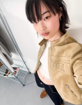 Chaqueta de antelina