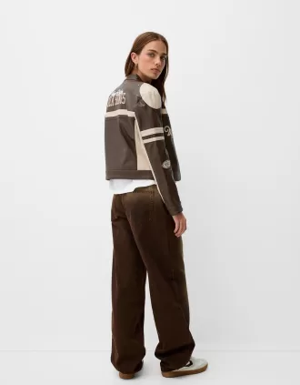 Chaqueta de piel sintética