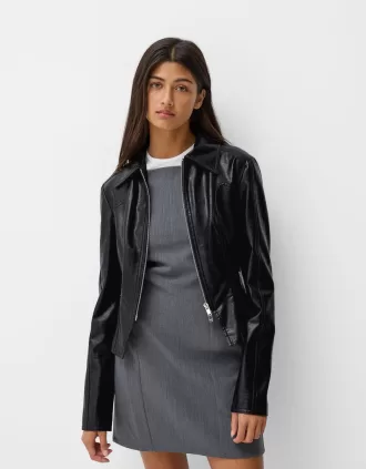 Chaqueta de piel sintética