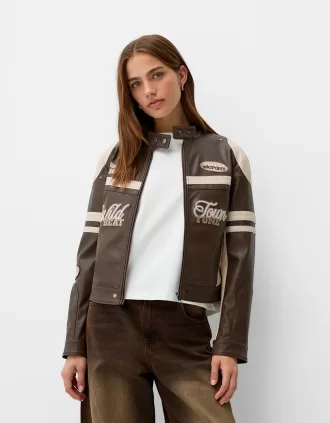 Chaqueta de piel sintética