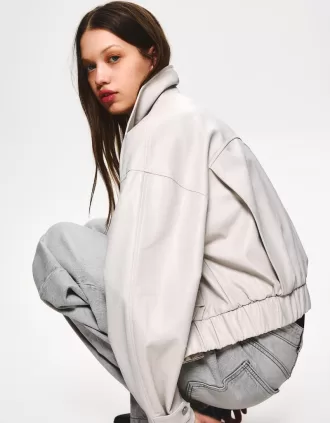 Chaqueta efecto piel