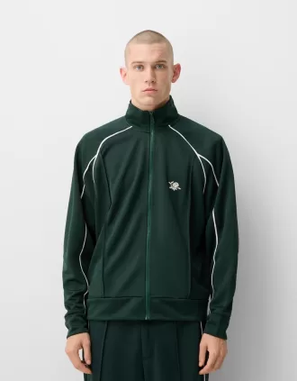 Chaqueta interlock bordada
