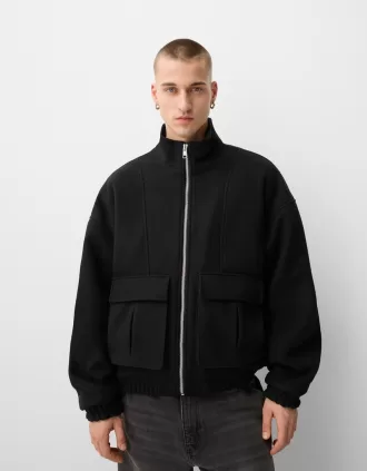 Chaqueta textura fieltro