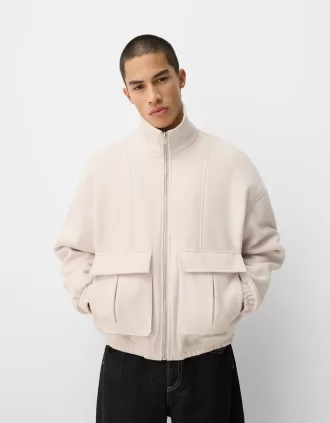 Chaqueta textura fieltro