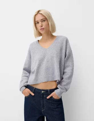 Jersey corto con cuello en V