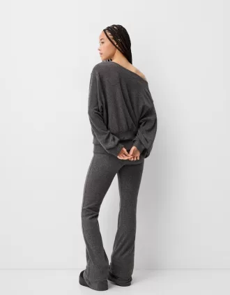 Jersey cuello asimétrico tacto suave