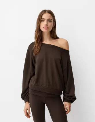Jersey cuello asimétrico tacto suave