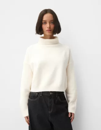 Jersey de cuello alto y manga ancha