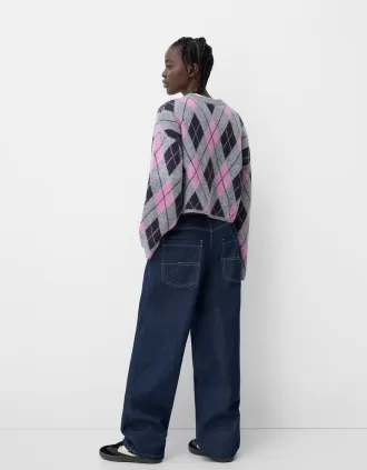 Jersey de rombos en jacquard